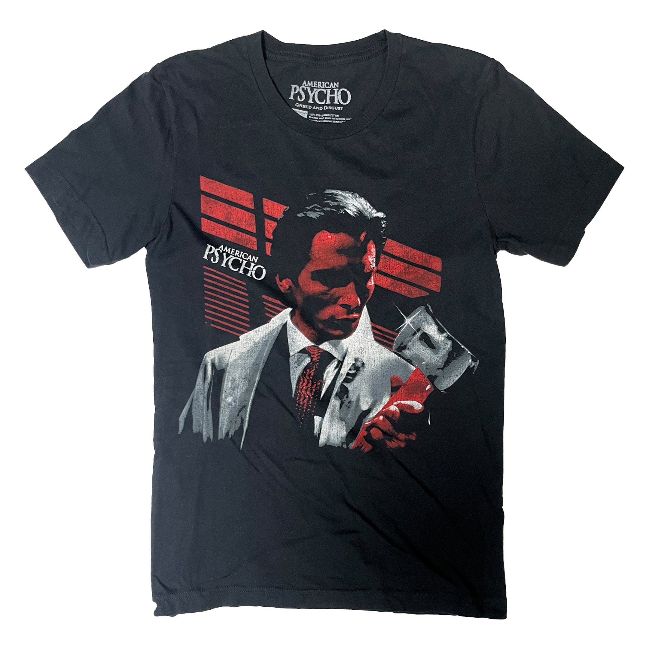 ◾️American Psycho Greed and Disgust Patrick Bateman Axe Graphic T-Shirt
