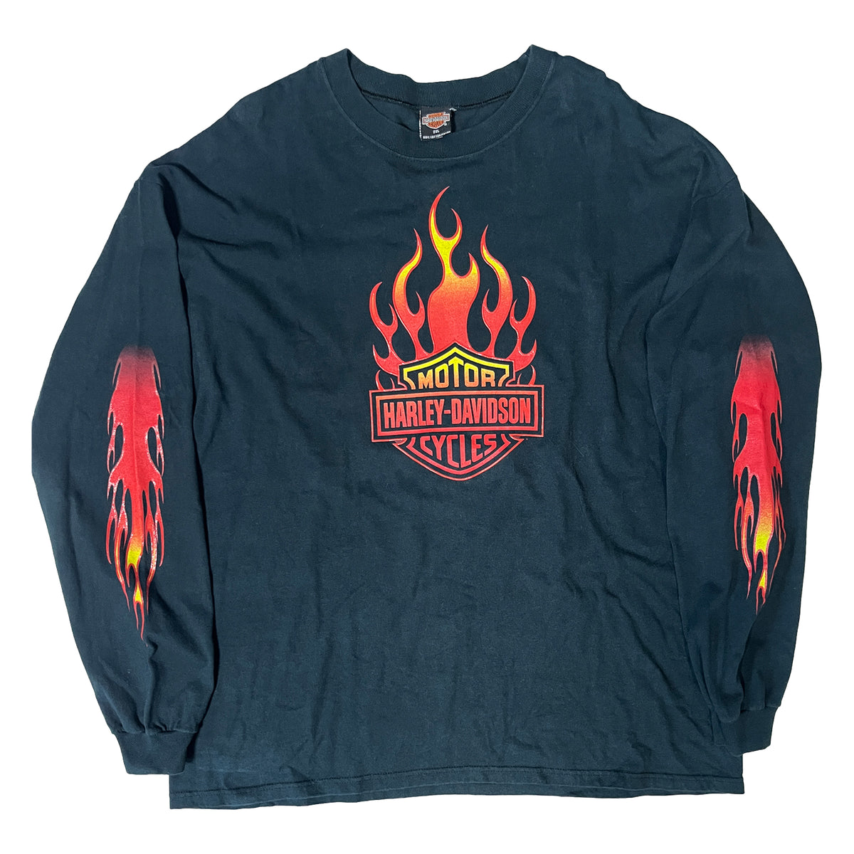 ◾️ 2000 Harley-Davidson American Motorcycle Classics Albany Oregon Flame Long Sleeve T-Shirt