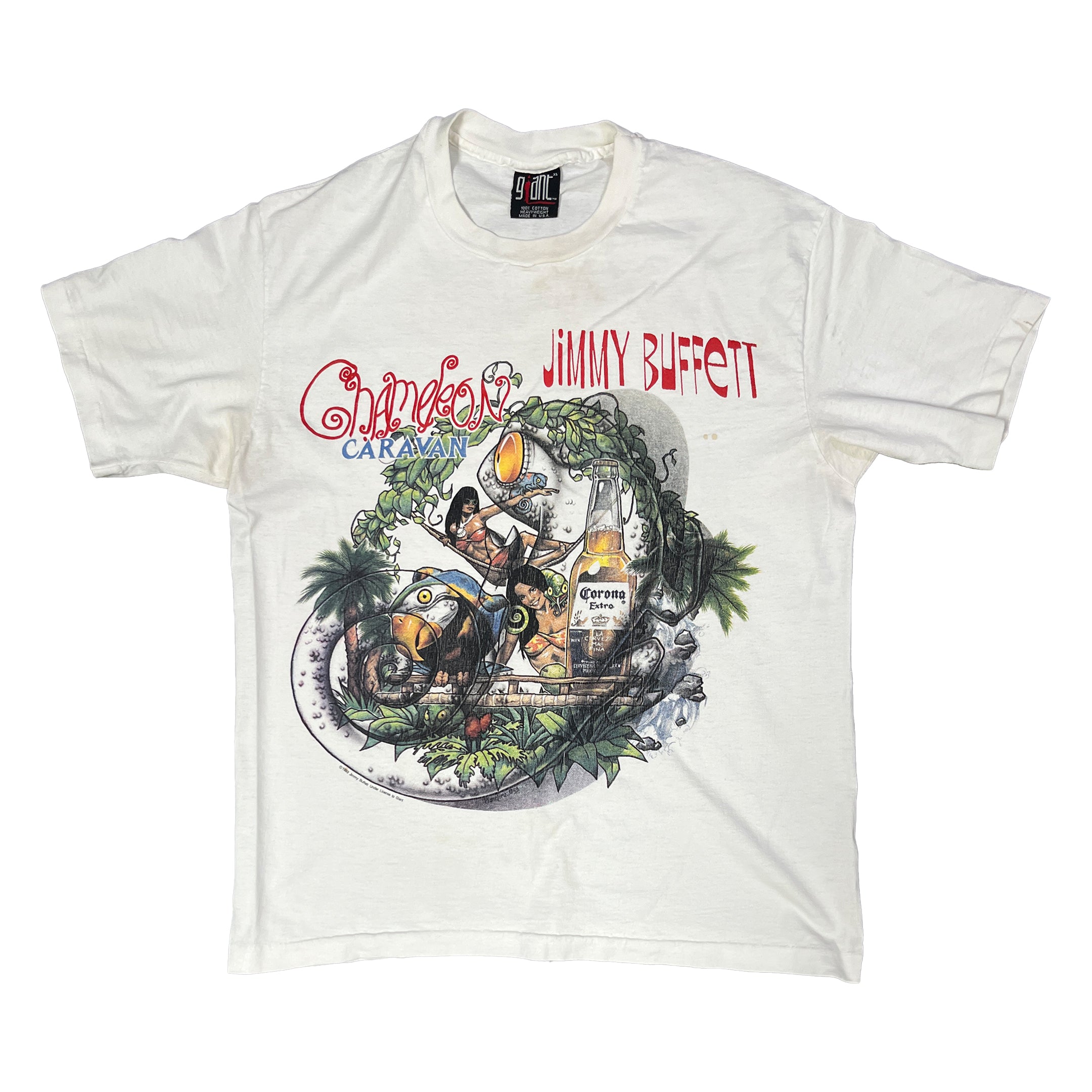 ◾️ 93 Jimmy Buffett Chameleon Caravan Tour T-Shirt