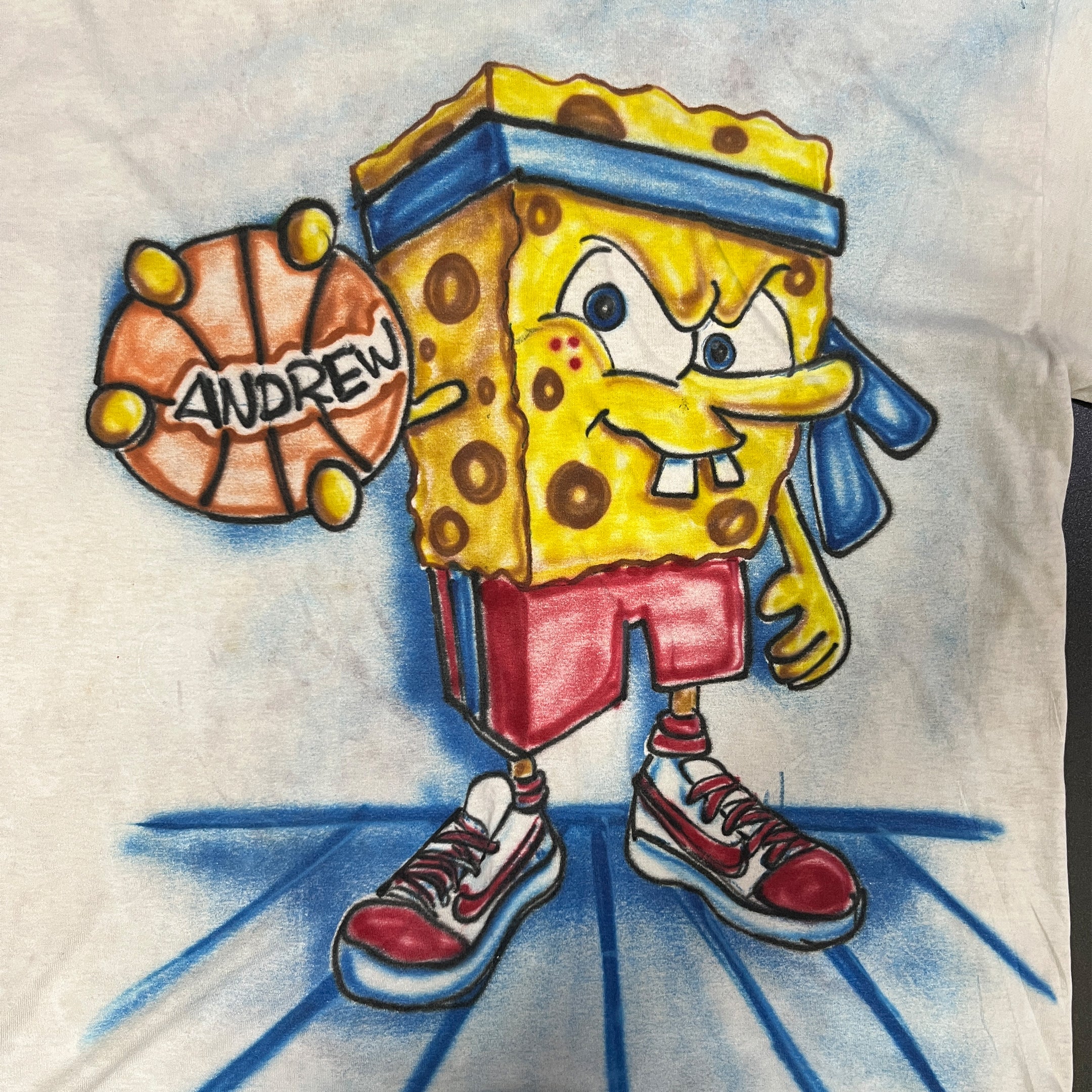 ◾️SpongeBob Basketball “Andrew” Airbrush T-Shirt