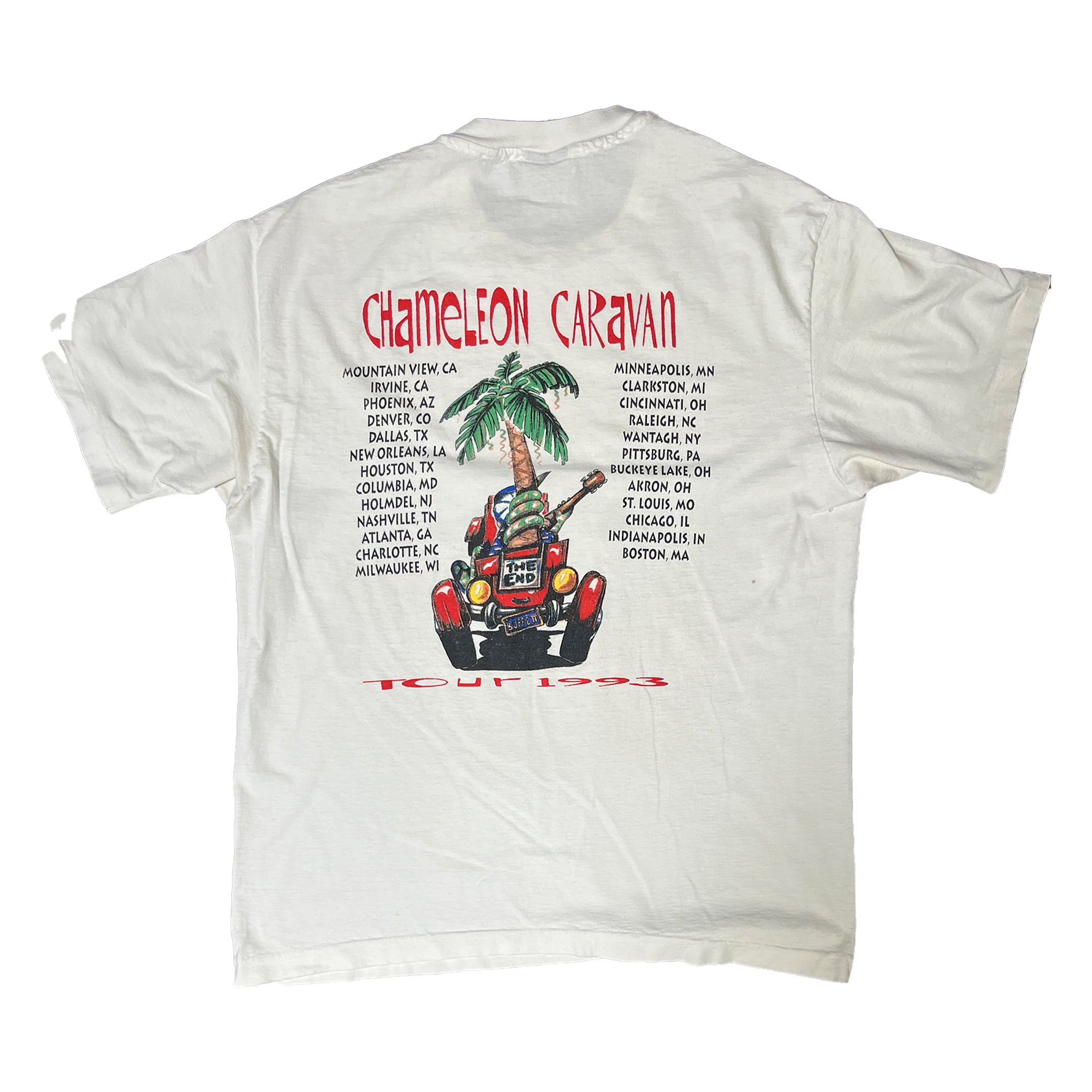 ◾️ 93 Jimmy Buffett Chameleon Caravan Tour T-Shirt