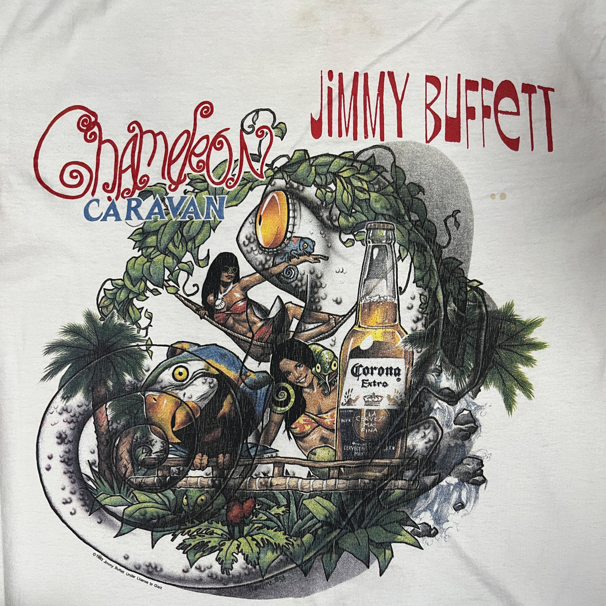 ◾️ 93 Jimmy Buffett Chameleon Caravan Tour T-Shirt
