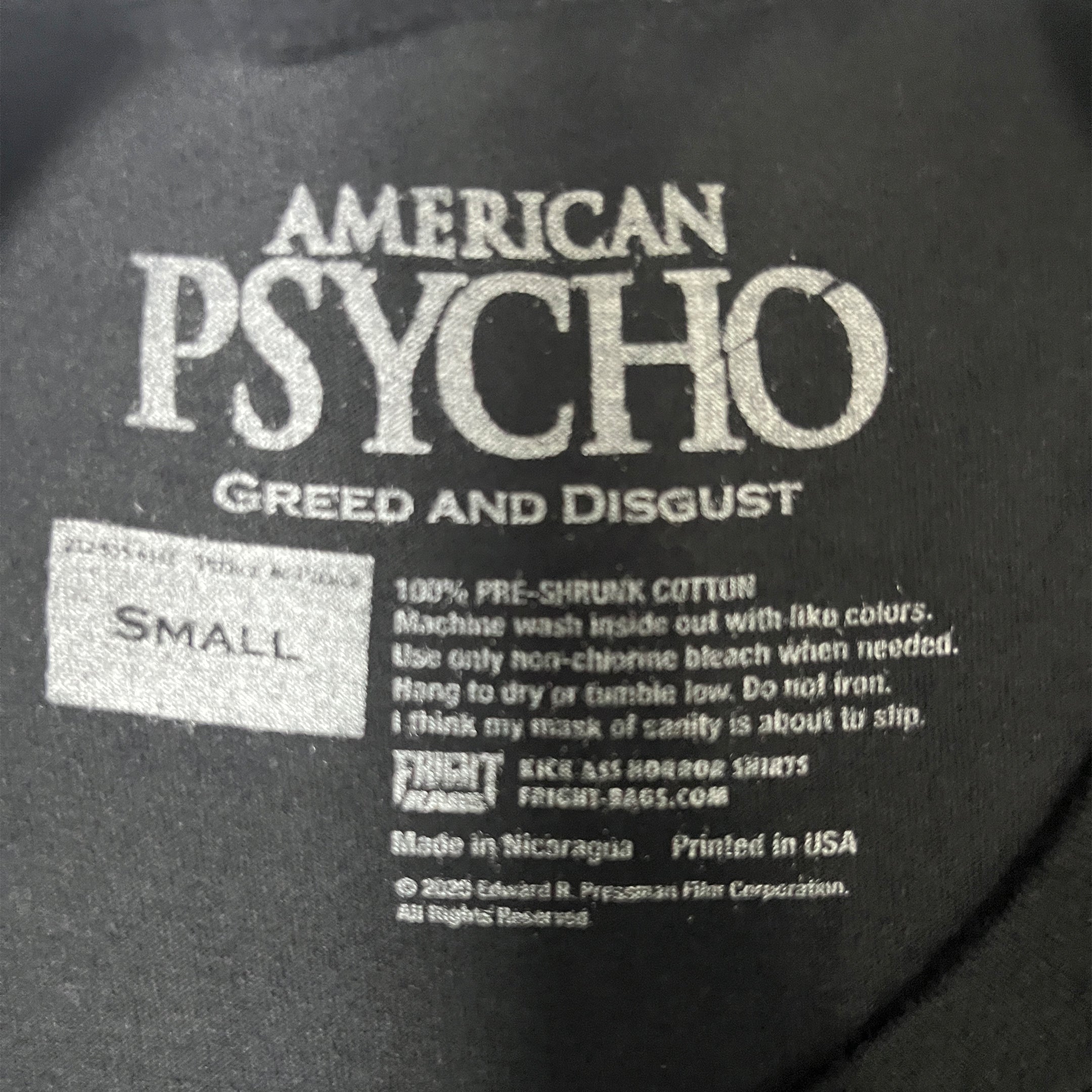 ◾️American Psycho Greed and Disgust Patrick Bateman Axe Graphic T-Shirt