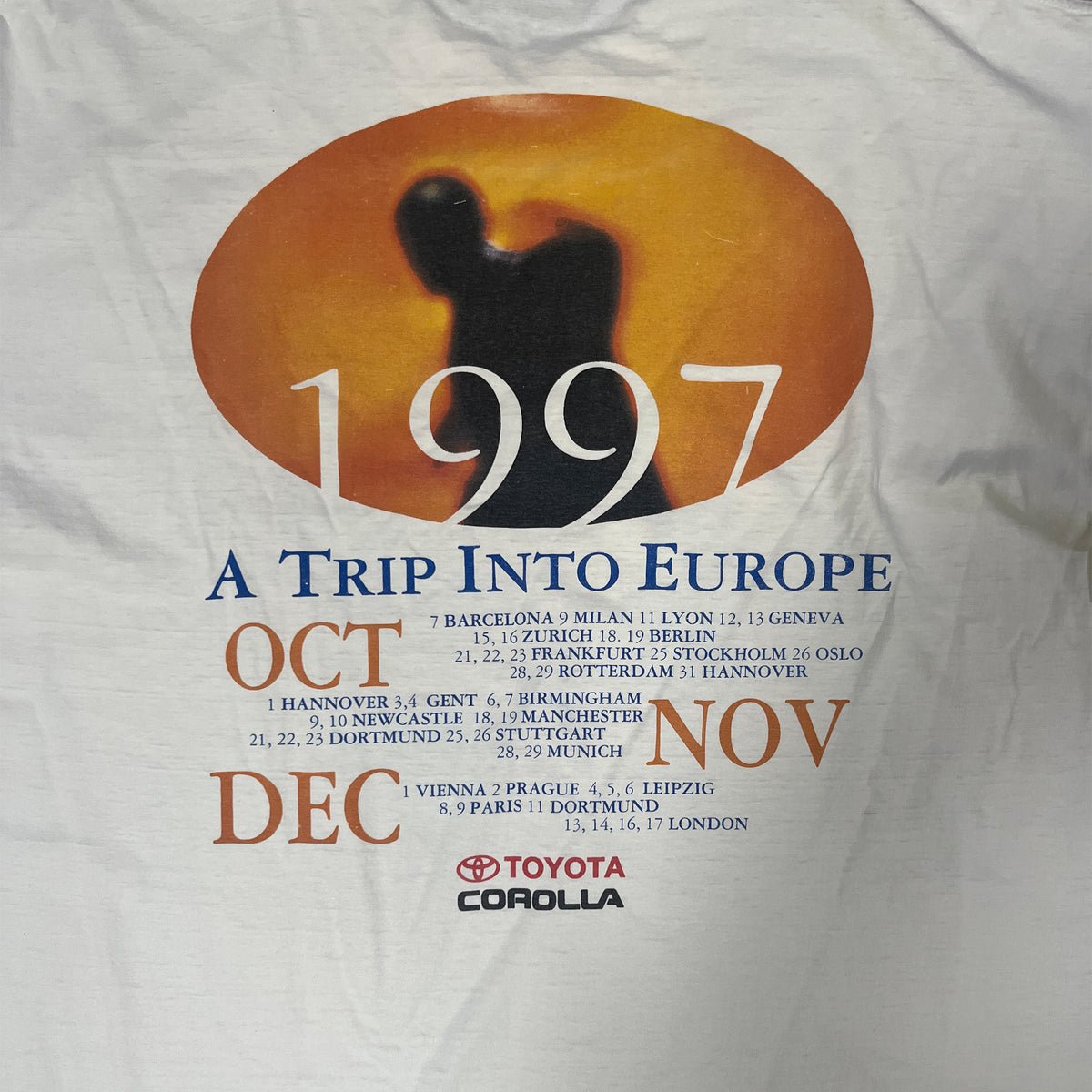 ◾️97 Phil Collins “Dance Into The Light” Europe Tour T-Shirt