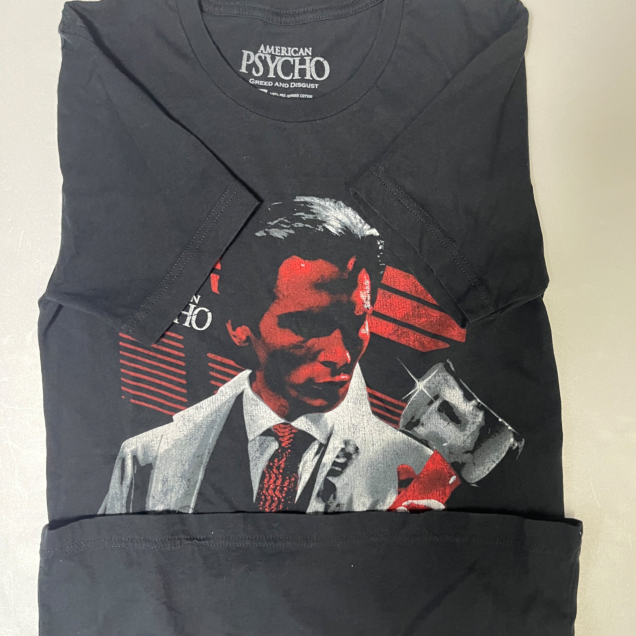 ◾️American Psycho Greed and Disgust Patrick Bateman Axe Graphic T-Shirt