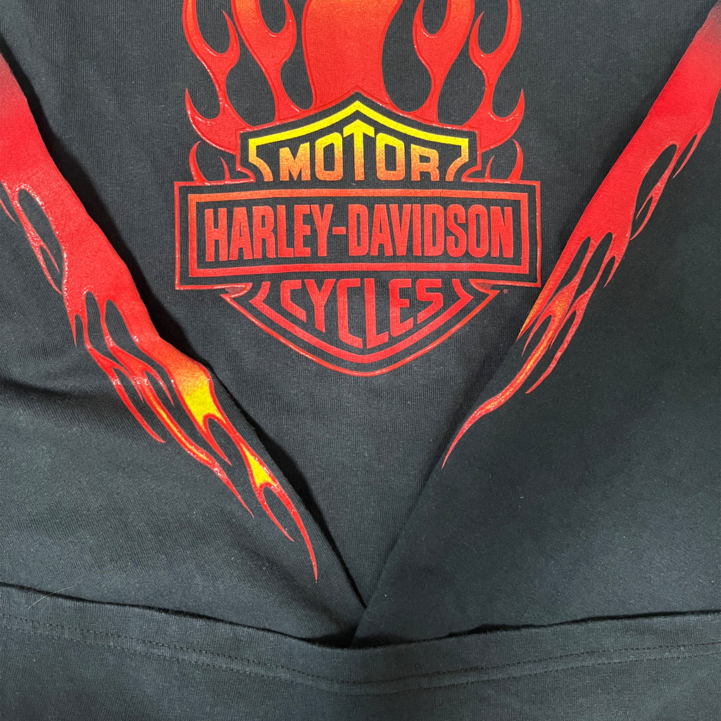 ◾️ 2000 Harley-Davidson American Motorcycle Classics Albany Oregon Flame Long Sleeve T-Shirt